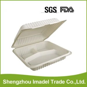 Biodegradable μίας χρήσης κουτί μεσημεριανού γεύματος